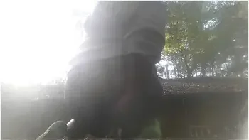 Woodland Nymph Practicing Outside - Home From College