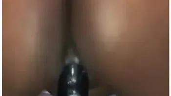 Juiicy Creams Riding Big Black Dildo