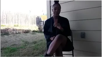 Sweetbutttasty Smoking And Fingering Herself In The Backyard!!!!!