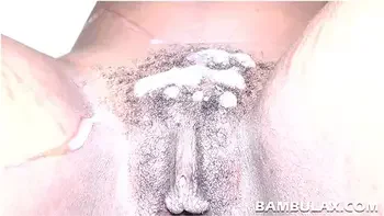 Cum On Hairy Black Pussy