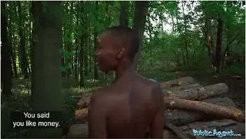 Ebony Model Zaawaadi Taken Into The Woods For Hard Outdoor Fucking