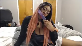 [roleplay] [pov] Sexy Ebony Babe Welcomes You Home And Masturbates And Plays With Her Toy!