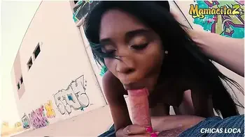 - Curvy Ebony Latina Teen 18+ Rides Big White Cock In Public - Curvy Latina And Max Cortes