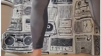 Horny And Desperately Wetting Gray Spandex