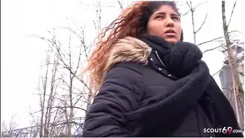 GERMAN SCOUT - EBONY teen 18+ FUCK TO EYE ROLLING ORGASM AT REAL PICKUP CASTING