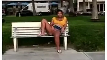 Touching On Herself Outside On South Beach