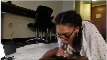 Slutty Nerd Slurps Out Two Loads