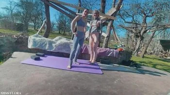 JOI POV Yoga Pants Stretching with Tattooed Neighbor Anuskatzz