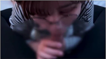 Glasses Girl Gets Caught By The Smell Of Dick And Sucks Up A Lot Of Sperm