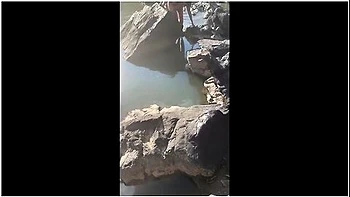 Real & Risky Nude River Swim & Handjob