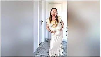 Oriental Splendor: Busty Granny Mariaold Golden Dress Dance Extravaganza