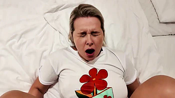 Blonde Step Mom Gives Teen Blowjob After Homework in HD POV