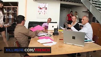 Secretary Sex: Busty Lesbians Fingering and Pussy Eating in Office