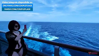 Public Toilet Blowjob on Boat - Italian MILF Deep Throat and Cum in Mouth