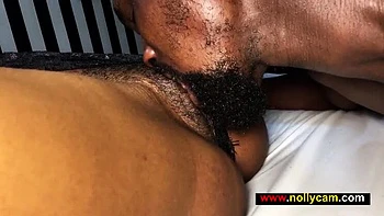 Horny Ebony Girl Kisses Boyfriend Before Wild Sex