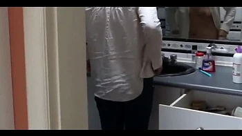 Amateur Latina Mom 58 Shows Off Huge Booty & Hairy Pussy For Stepson - Homemade Striptease