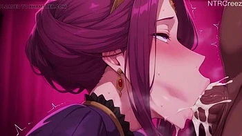 Queen Cheats on King with Peasant - Hot Anime MILF NTR Voiced Fuck
