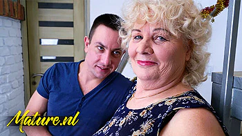 Horny Old Granny Lana Fucks Young Guy Rob in Hardcore Sex