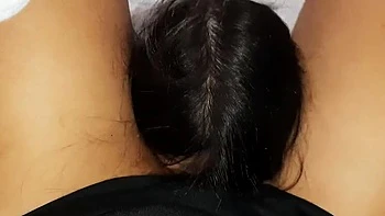 My Girlfriend Studies For Exam While Neighbor Eats My Pussy Under Blanket - Lesbian Threesome Teen Cheating