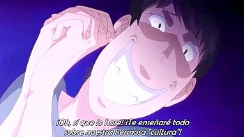 He puts her in a costume and penetrates her from behind, cumming inside her while holding her in his arms.