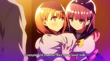 Threesome with my sister, I get sandwiched between two big tits and cum inside them.