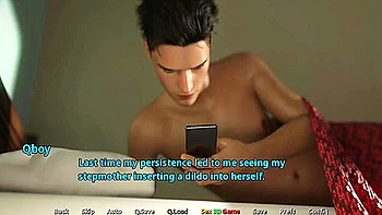 Hot Stepmom Making Herself Pleasure Inside Bed Room, Watching By Stepson