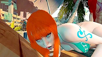 Nami Relieving Stress At The Beach - 3d Animation By Virtualheaven
