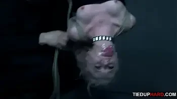 Petite BDSM slave gagged and caned by master