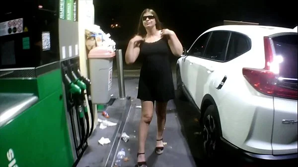 Flashing at the gas station