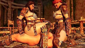 Two Adorable Warrior Whores And Powerful Nord Cock 1