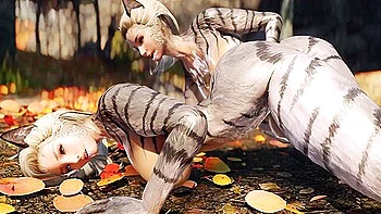 Two Catgirl Fake twin Step sisters Fucked By Two Werewolves 2