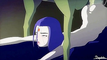 Raven And Beast Boy [interpolation 60fps] (deepstroke)