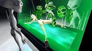 Human Female And 3 Aliens