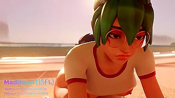 Madihsonnsfw - Widowmaker Toys With Kiriko On The Beach