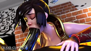 Mei Blowjob With Black Guy