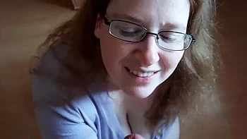German MILF with Big Tits and Glasses Gets Sprayed All Over in HD