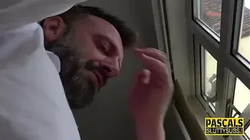 Busty submissive milf gobbles cock