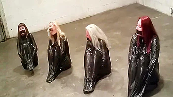 4 Girls Trash Bagged