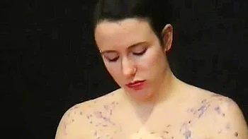 Making A Christmas Tree Out Of My Slave With Needle-stuck Candles