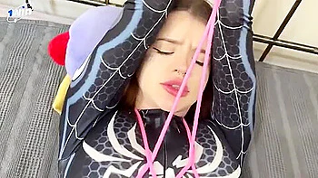 Skinlovers - A Spider-bound Girl Was Fucked And Brought To Squirt