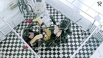 Helpless Rubber Patient Gets Anal And Pussy Treatment While Doctors Examination