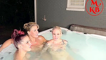 Hot Tub Denial: The Ultimate Foursome Fuckfest Tease And Denial