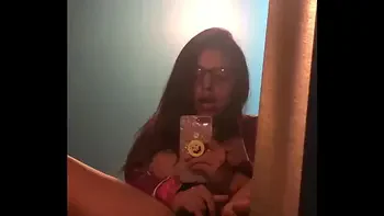 Big Tit Teen Masturbates quietly while her parents are in the next room