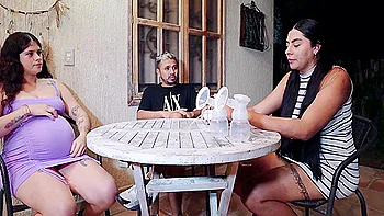 Breastfeeding Class With Two Pregnant Women Ends In An Out-of-control Threesome