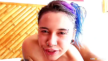 Alternative Pierced Colombian Amateur Eats Cum In Steamy Pickup And Fuck With Alex Moreno And Charlotte Franco
