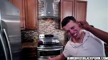 He gets punished by his hot black stepmom - ebony porn