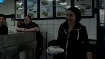 Naughty brunette teen babe Leyla pissing outdoors