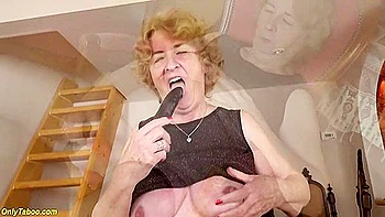 79 Years Old Grandma Tries Anal