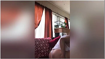 Angelgrave Spies On The Pool Boy While Masturbating And Fucking Herself With A Clear Thick Fake Cock