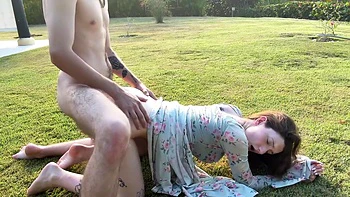 Outdoor Doggystyle Wearing A Sundress! - Real Amateur Couple